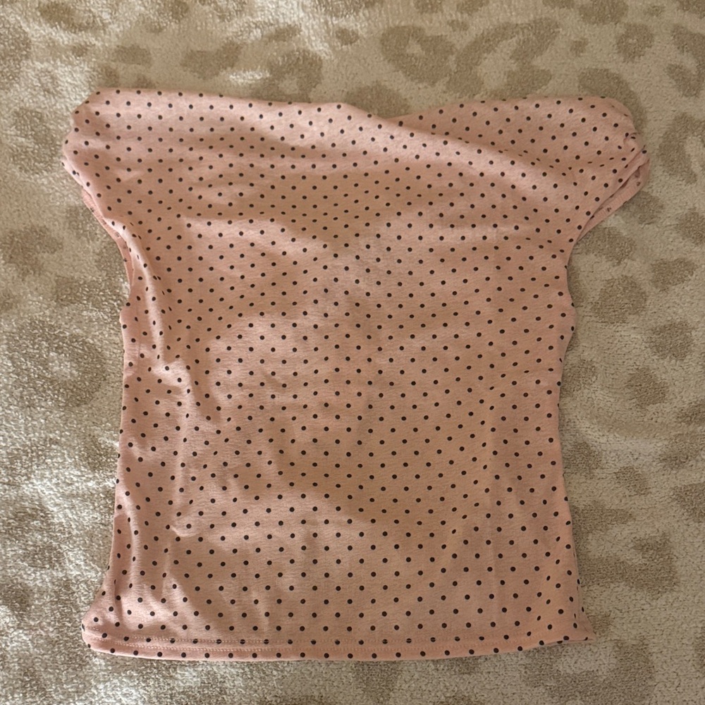 Urban Outfitters Pink Polka Dot Top